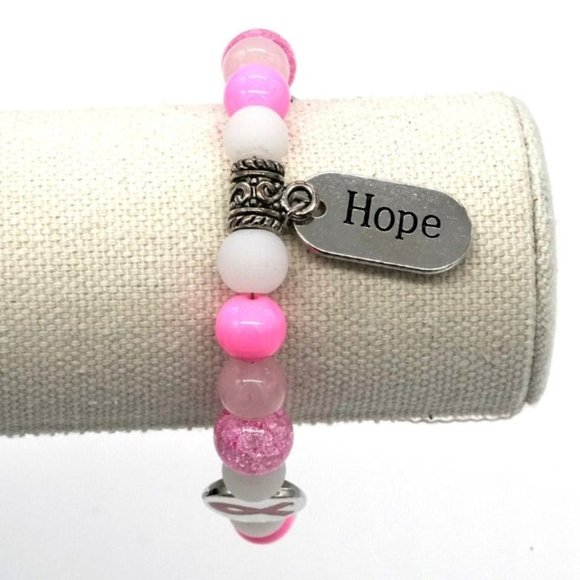 🎉Host Pick🎉 Bracelet with pink ribbon beads. - Picture 2 of 2